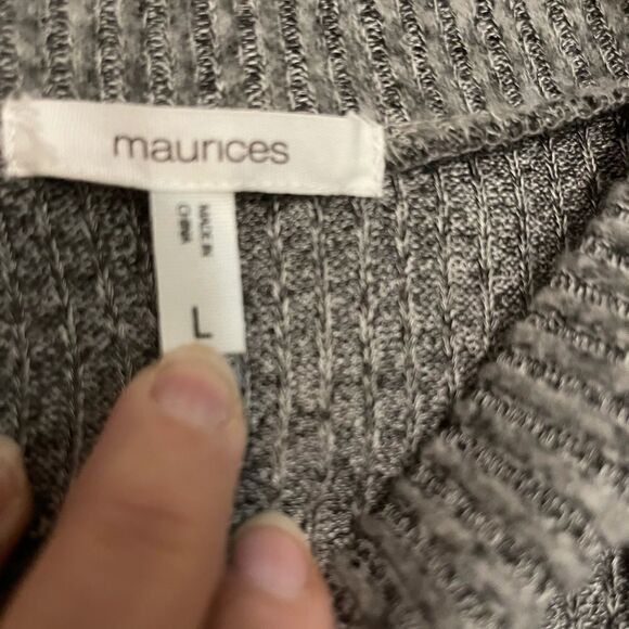 Maurices gray knit top, size large - Picture 8 of 12